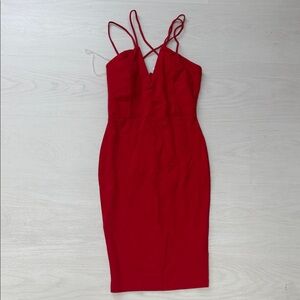 Windsor Strappy Red Midi Dress